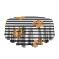 thumbnail image 5 of Paw Print Sonstripes Round Tablecloth 60"x60",Wrinkle Wipeable Table Cloth for Kitchen Dining Room Picnic Patio Party, 5 of 6