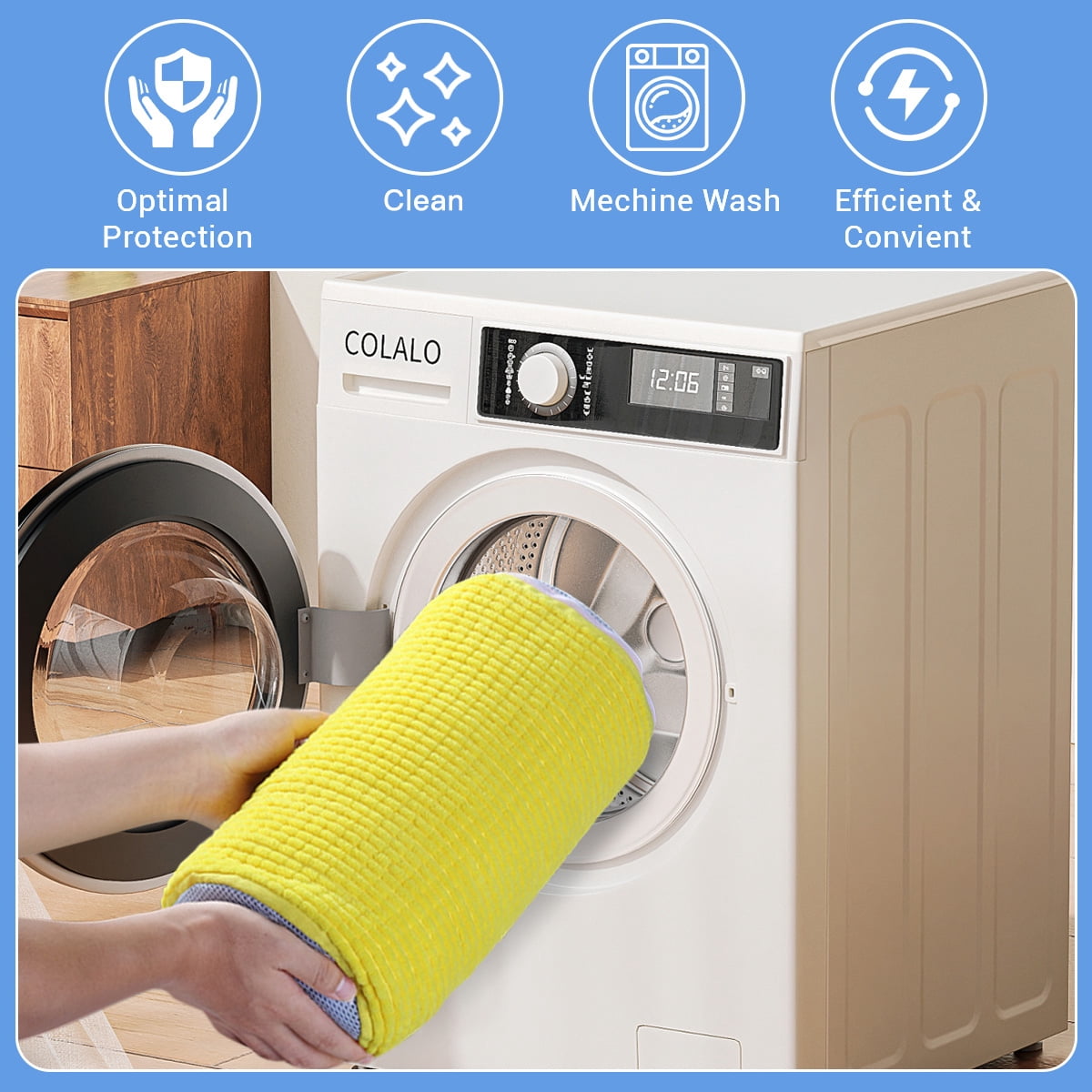 Avoalre Shoe Washing Bag, Fluffy Fibers 360° All-Around Cleaning Shoe Laundry Bag, Top Hidden Zipper, Durable & Reusable for All Shoe Types