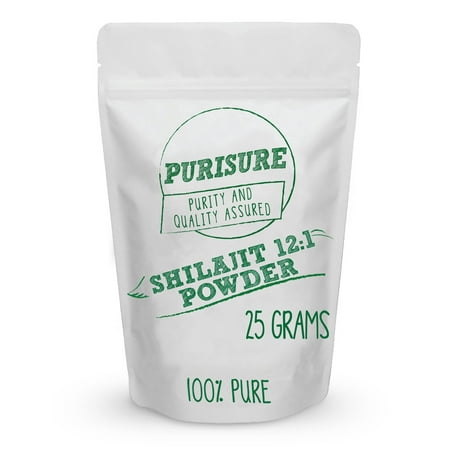 Purisure Shilajit Powder 12:1 Extract 25g (100 Servings) | Supports Memory, Nutrient Absorption, Intelligence, Healthy Blood Sugar, Detox, (Best Shilajit In India)
