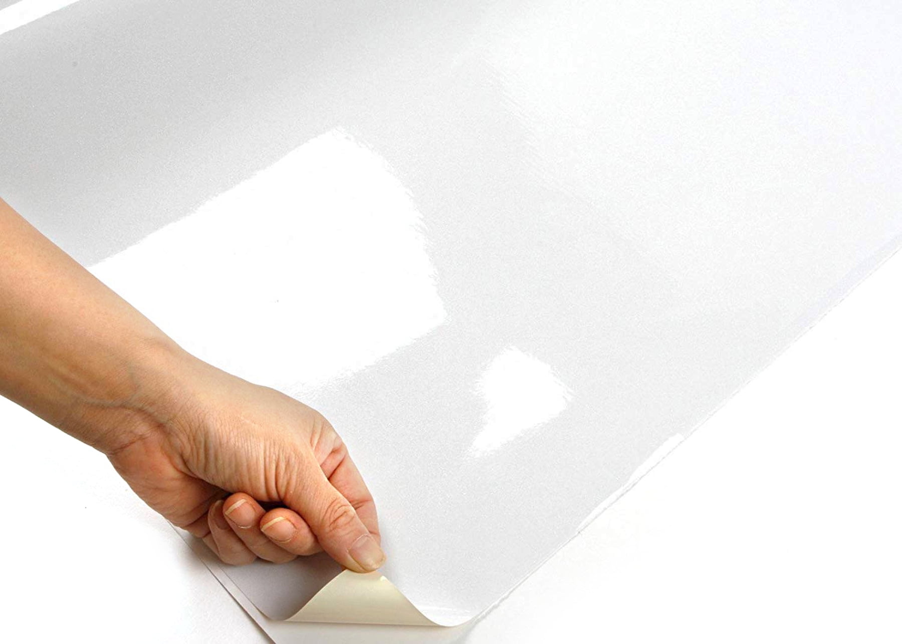 ROSEROSA Peel and Stick PVC Solid Self-Adhesive Wallpaper Covering Counter Top Shelf Liner High Glossy Pearl 2.00 Feet(W) X 6.56 Feet(L)