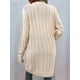 thumbnail image 5 of Suéter Cárdigan de Larga para Mujer, Otoño e Invierno, Tejido de Punto , con Botones Delanteros, Abrigo Crema M, 5 of 8