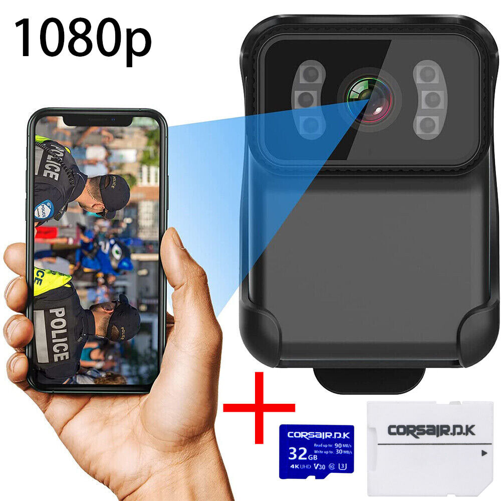 1080P Body Cameras With Audio And Video Recording Night Vision Waterproof Shell WIFI Hotspot Personal Mini Body Camera For Enforcement/Riding/Delivery