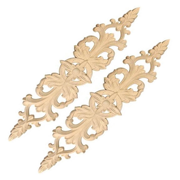 1x Classic Wood Mouldings Carved Applique Frame Decal Onlay Furniture Decor