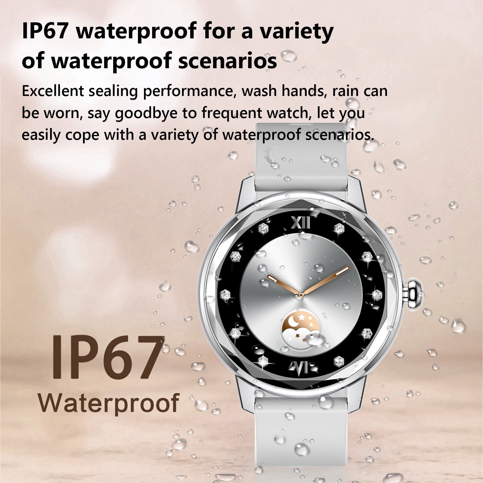Smart Watch, Smart Watches for Men, Smart Watch Full Screen Smart Watches for Android IOS Phones Smart Fitness Watch for Women Smartwatch, Smart Watches for Women(Silver)