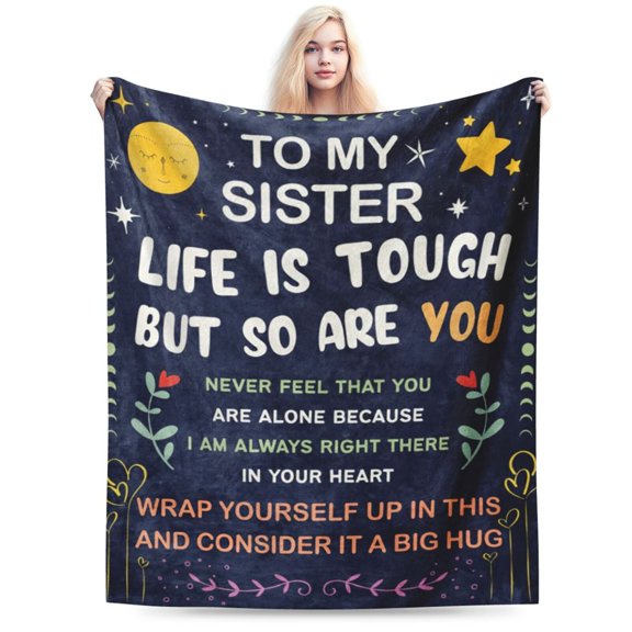 Sister Gifts Blanket, Sister Birthday Gifts, Sister Gifts from Sister 50x40