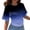 Dark Purple, variant on Womens T Shirts Short Sleeve Crewneck Gradient Color T-shirt Summer New Arrival Pullover Simple Versatile Tops Green XXXXL