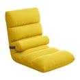 thumbnail image 2 of Silla de suelo con respaldo, sillas plegables, silla cómoda y suave para juegos, sala de lectura con sofá reclinable plegable de 5 posiciones. Amarillo, 2 of 8