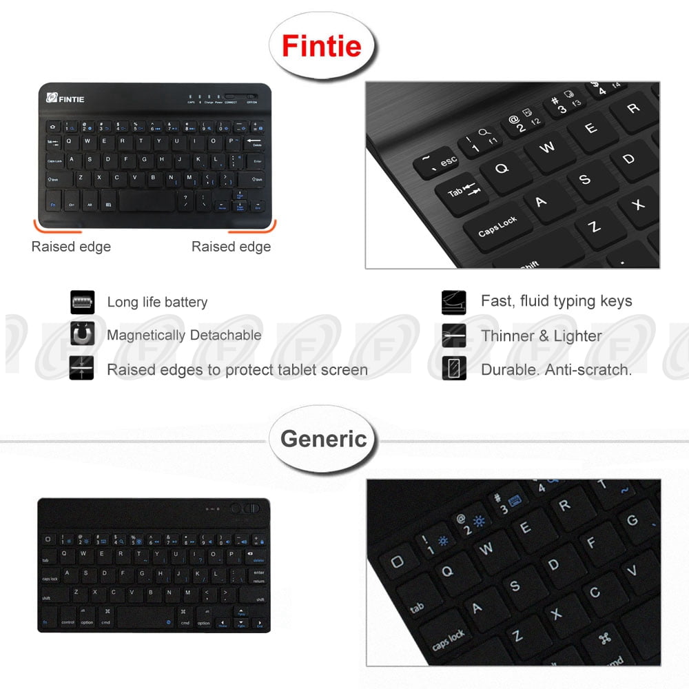Fintie Keyboard Case for Samsung Galaxy Tab S2 9.7 Tablet - Slim Shell Cover with Bluetooth Keyboard, Black