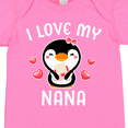 thumbnail image 4 of Inktastic I Love My Nana with Cute Penguin and Hearts Girls Baby Bodysuit, 4 of 5