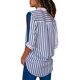 thumbnail image 4 of Pntutb Camisa de gasa con botones de manga larga y cuello en V informal con estampado geométrico para mujer Pntutb Pntutb-6196, 4 of 7