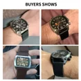 thumbnail image 4 of Correa de reloj Diesel marrón, blanca y negra de piel auténtica duradera de 24 y 26 pulgadas Dz7333, 7348, 4318, 1657 y 4323 con esfera grande y tres ojales, 4 of 5