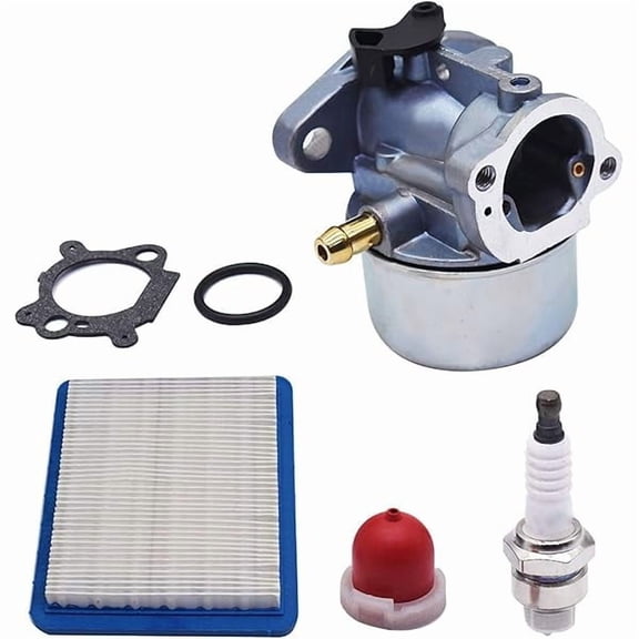Carburetor Replacement and Tune-Up Kit for 22" Push Mowers, Compatible with Briggs Stratton, Murray, Craftsman, Snapper 6–6.75 HP Engines, Includes Air Filter and Spark Plug