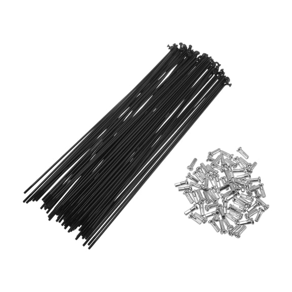 72 Set 14G Bicycle Spoke 207mm Bike Wheel Spoke Carbon Steel Black