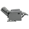 thumbnail image 3 of MINCETA Recliner Chairs,Modern 5" Wall Hugger Nursery Recliner with Overstuffed Arm and Back for Living Room,PU Leather in Gray, 3 of 5