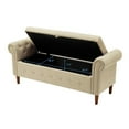 thumbnail image 4 of DeeHome Beige Multifunctional Storage Rectangular Sofa Stool, 4 of 8