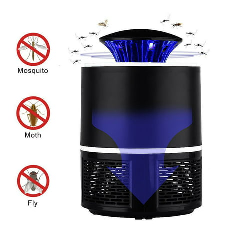 Electric Zapper Fly Bug Mosquito Insect Killer LED Trap Lamp Pest Control BLACK with USB Plug