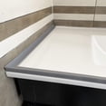 thumbnail image 2 of Tapón de barrera de presa de agua para umbral de ducha de 39 pulgadas para la parte inferior de la puerta de la ducha sin marco, protector contra salpicaduras de agua de fregadero de silicon, 2 of 3