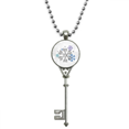 thumbnail image 1 of Clima invierno nieve ilustración patron Colgante Collar Vintage Llavero Plata Joyas Unbranded M, 1 of 3