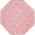 thumbnail image 3 of Unique Loom Trellis Frieze Collection Area Rug - Rounded (5' Octagon Light Pink/Ivory), 3 of 7