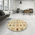 thumbnail image 3 of Ahgly Company Indoor Square Contemporary Brown Gold Solid Area Rugs, 4' Square, 3 of 6