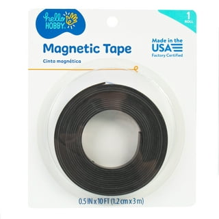 Hygloss Self-Adhesive Magnetic Strips, 0.5 x 300 Per Roll, 3