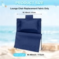thumbnail image 3 of Uxcell Chaise à Sangle de Plage de Remplacement en Toile pour Chaise Longue avec Coussin Bleu Foncé, 3 of 7