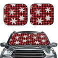 thumbnail image 2 of Fotbe Snowflakes On A Buffalo Plaid Christmas 2-Piece Car Windshield Sun Shade | Sun Blocker for Car Windshield | Foldable Automotive Interior Accessories for Sun Protection-Medium, 2 of 7