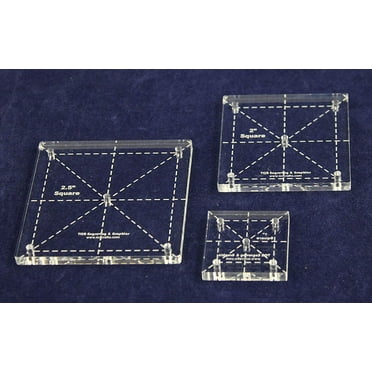 Square Quilt Templates. 1/8" 1", 2", 2.5" - Clear