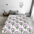 thumbnail image 5 of Honeii Tulips Flowers Print Fleece Blanket - Throw Blanket for Bed, Sofa, Couch, Camping, and Travel , Microplush Ultra Soft Warm Blanket-80"x60", 5 of 7
