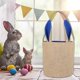thumbnail image 3 of Bolsas de regalo de arpillera de Pascua, diseño único, yute, Orejas de conejo de Pascua, bolsa para presentación de joyería, cestas de Pascua, recuerdo de fiesta de caza, 3 of 5