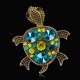 thumbnail image 4 of Broche de tortuga Hugo Pin de cristal, 4 of 10