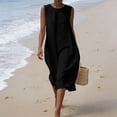 thumbnail image 5 of ZKCCNUK Summer Dresses for Women Casual Sleeveless Maxi Dress Beach Vacation Long Sundresses with Pockets, 5 of 9