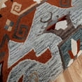 thumbnail image 7 of Ox Bay Talia 6' Octagon Terracotta/Gray Bordered Geometric Wool Indoor Area Rug, 7 of 7