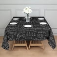 thumbnail image 3 of Math Equations Geometry Shapes Black Pattern Square Tablecloth,Waterproof Square Table Cover,Wipeable Spillproof Washable Table Cover for Home Kitchen Party Decor 42"X42"(107x107cm), 3 of 6