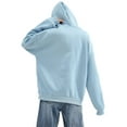 thumbnail image 4 of Grianlook Ladies Fleece Hoodies Collared Sweatshirt Long Sleeve Hooded Tops Women Warm Pullover Thermal Solid Color Sky Blue XL, 4 of 6
