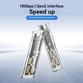 thumbnail image 2 of M2 SSD Enclosure M.2 NVMe+NGFF Dual Protocol SSD Enclosure USB 3.2 Gen2 10Gbps Transparent External Drive Case for PC A, 2 of 6