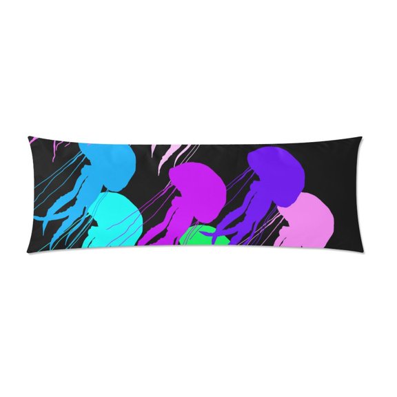 MKHERT Colorful Jellyfish Body Pillow Pillowcase Pillow Protector Cushion Cover 20x60 Inch