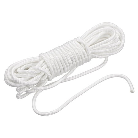 

Uxcell Nylon Rope Solid Braided 1 Roll of 0.3 inch x 49.2 Foot White