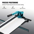thumbnail image 3 of KFFKFF Hand-Operated Tile Slicer, 48-inch, Suitable for Porcelain and Ceramic Tiles, Equipped with Tungsten Carbide Cutting Disc, Infrared Alignment, Non-Slip Base, Sturdy Rails, 3 of 9