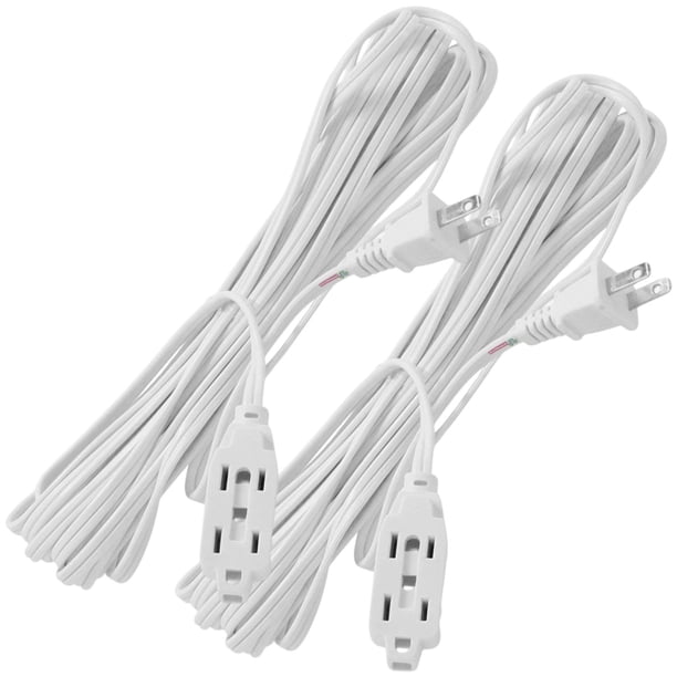 Cables Multicontacto Oficina VoltReach08 2Pzas 2x8m 16 AWG 3 Contactos 127V 7A ABS/Cobre Blanco.