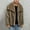 COAT - Khaki, variant on Lekwk Mens Fuax Fur Coat Keep Warm Furry Coats Lapel Long Sleeve Cardigan Oversize Stylish Solid Color Jackets Fall Winter Casual Thermal Outerwear