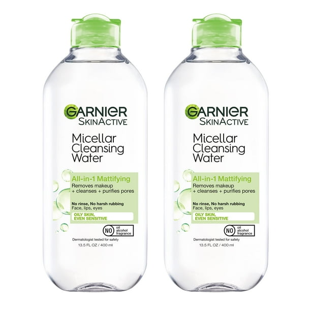 Agua micelar Garnier para piel grasa, 400 ml (2 unidades)