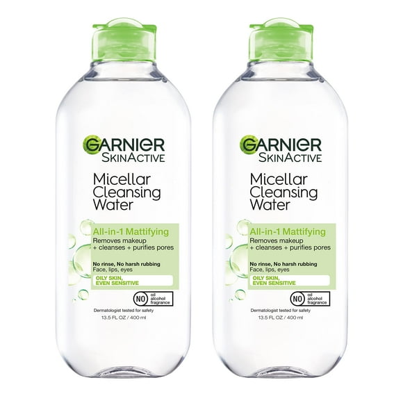Agua micelar Garnier para piel grasa, 400 ml (2 unidades)