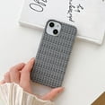 thumbnail image 3 of Minimalist Woven Leather Phone Case, Beige Aesthetics Case Cover for iPhone 15 14 13 12 11 Pro Max (Black Woven,for iPhone 15 Pro), 3 of 7
