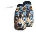 thumbnail image 6 of Honeii Vintage Blue Floral Wolf Print Car Seat Covers 2 Pieces, Full Set Universal Seat Covers for Cars, Waterproof Auto Seat Protectors, 6 of 7
