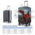 thumbnail image 2 of Luggage Cover Anti Scratch, Majestic Red Dragon Elastic Suitcase Protector Fits 18-32 Inch Luggage, 2 of 2