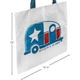 thumbnail image 2 of Camco 53370 Tote Bag - Life is Better at the Campsite, Texas Flag Mini Camper Design, 2 of 5