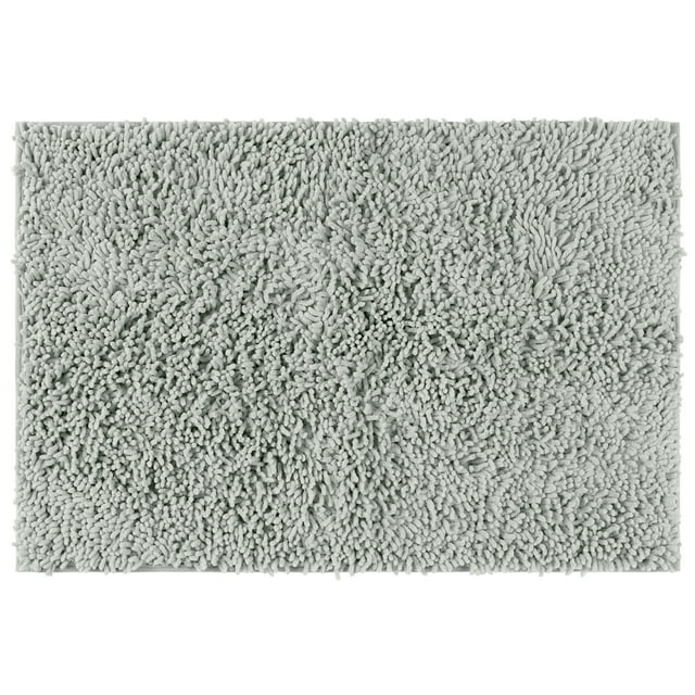 REGALWOVEN Alfombrillas de baño suaves y esponjosas para baño y dormitorio gris claro 16" x 24"