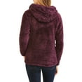 Women's Fluffy Fleece Vest W/ Zipper & Hidden Hood