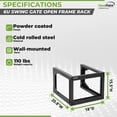 thumbnail image 4 of NavePoint 6U Server Rack with Swing Gate - 6U Wall Mount Rack for 19 Inch IT Equipment Open Frame Rack – Network Rack Wall Mount for AV & Server Equipment 18” Deep 6U Rack, Black, 4 of 6